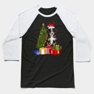 Bernese Mountain Christmas Tree Santa Hat Funny Xmas Gift Dog T-Shirt Baseball T-Shirt